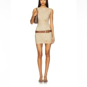 Lioness Golden Hour Mini Dress in Travertine
